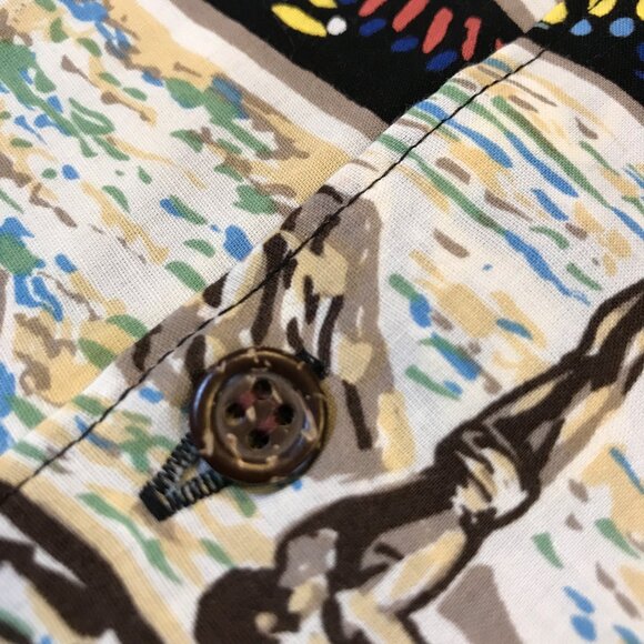 Reyn Spooner Art of Eddy Y Surfer Rayon Men’s Medium Hawaiian Camp Shirt Short S - Picture 10 of 10